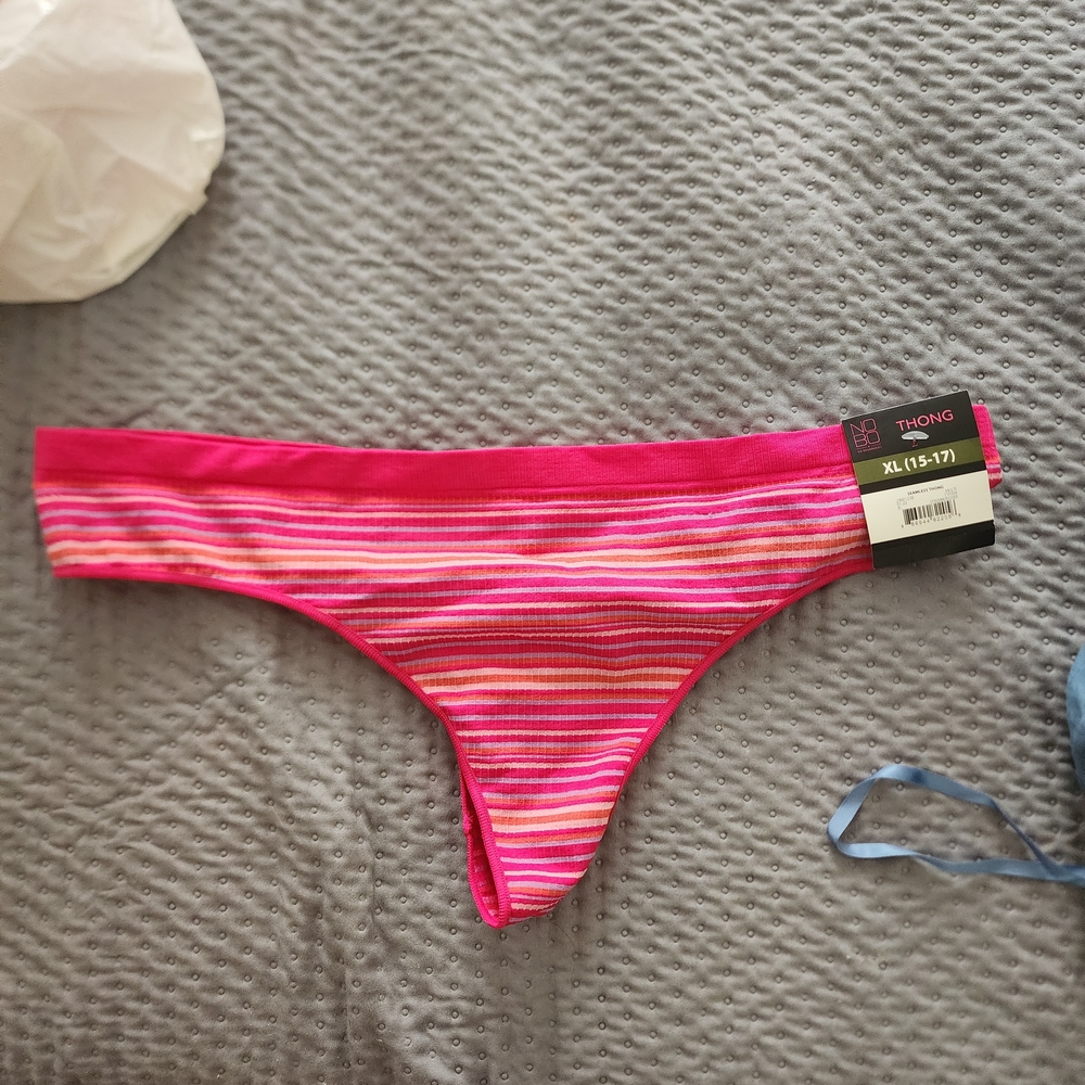 Stylish Pink Striped Thong